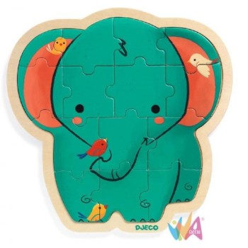 Djeco puzzle legno elefante...